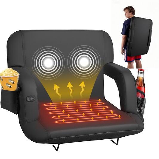 Heated Stadium Seat with Back Support